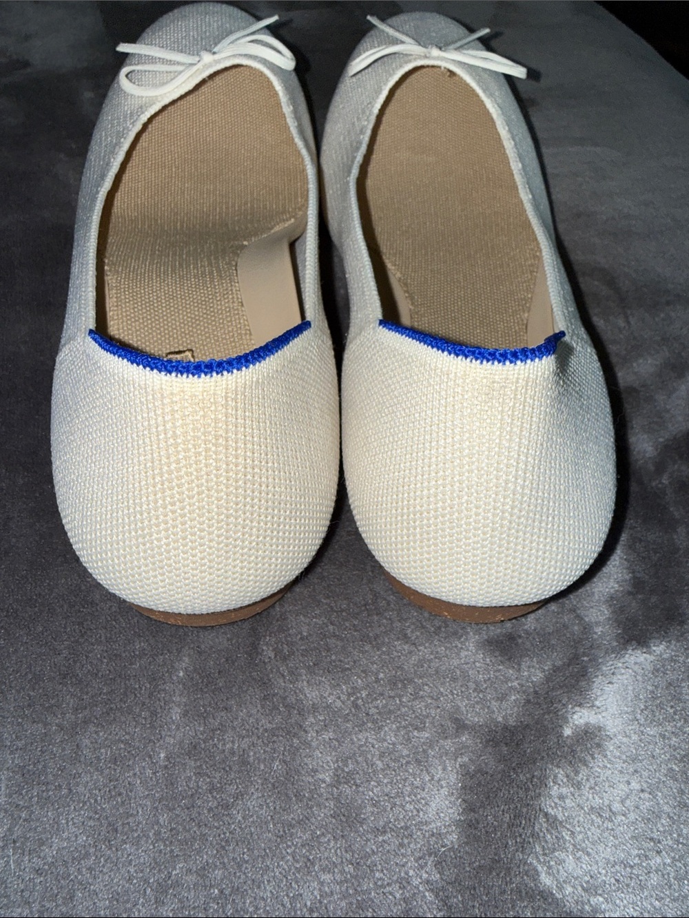 Rothy’s The Ballet Flat Gardenia Ivory Bow Knit Flats Size 10 - Picture 6 of 10